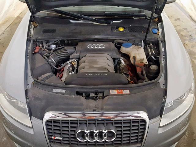 WAUDH74F28N155694 - 2008 AUDI A6 3.2 QUA GRAY photo 7