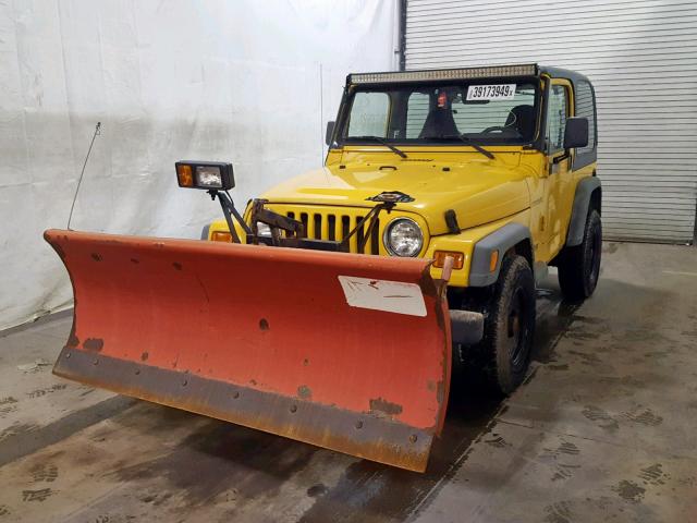 1J4FA29P3YP743770 - 2000 JEEP WRANGLER / YELLOW photo 2