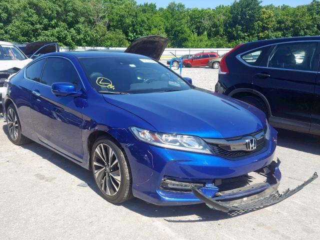 1HGCT2B95GA007317 - 2016 HONDA ACCORD EXL BLUE photo 1