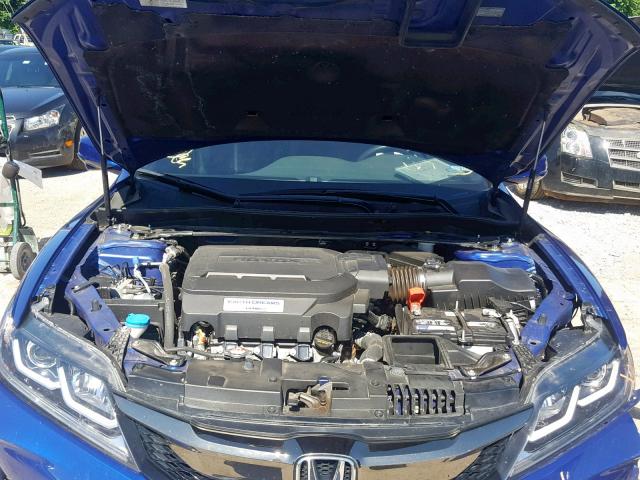 1HGCT2B95GA007317 - 2016 HONDA ACCORD EXL BLUE photo 7