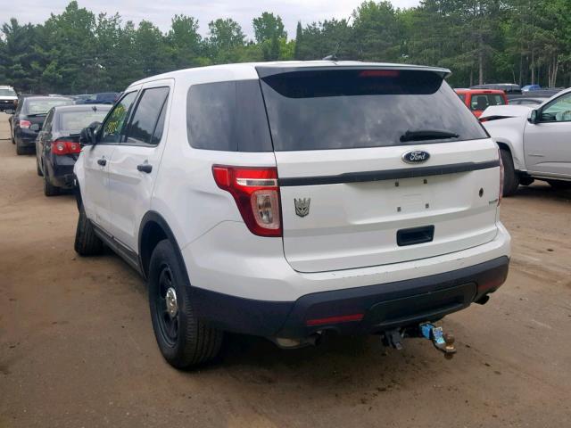 1FM5K8AR9EGA09382 - 2014 FORD EXPLORER P WHITE photo 3