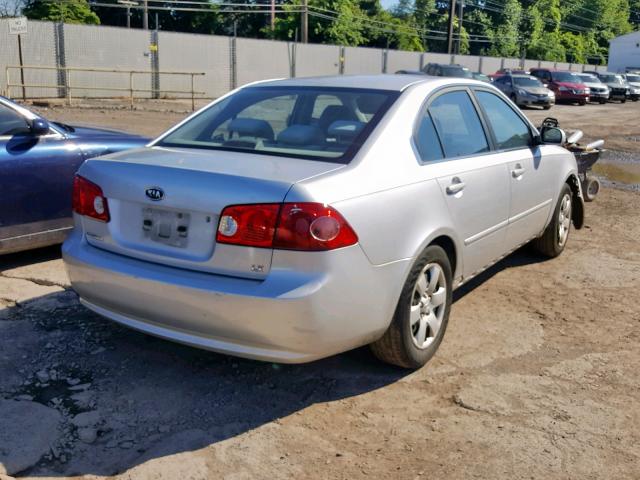 KNAGE123375157206 - 2007 KIA OPTIMA SILVER photo 4