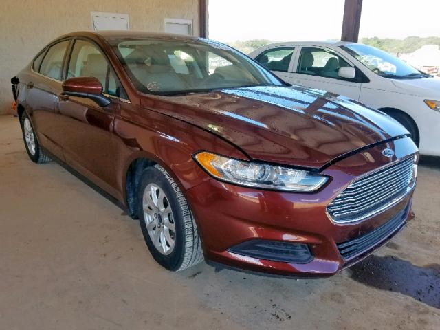 3FA6P0G75GR154924 - 2016 FORD FUSION S MAROON photo 1