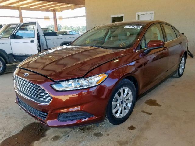 3FA6P0G75GR154924 - 2016 FORD FUSION S MAROON photo 2