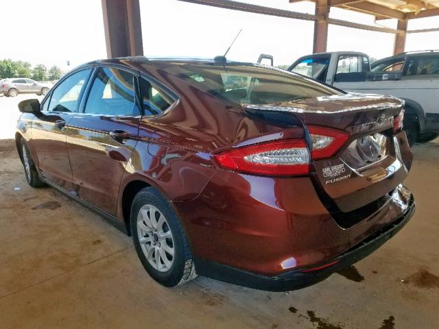 3FA6P0G75GR154924 - 2016 FORD FUSION S MAROON photo 3