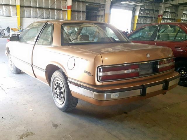 2G4WD14W5J1496739 - 1988 BUICK REGAL LIMI GOLD photo 3