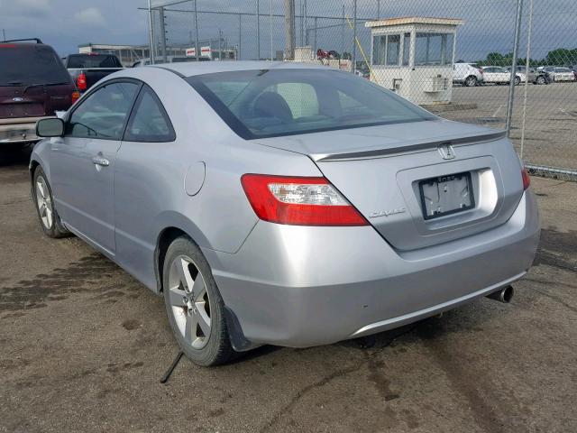 2HGFG12958H563674 - 2008 HONDA CIVIC EXL SILVER photo 3