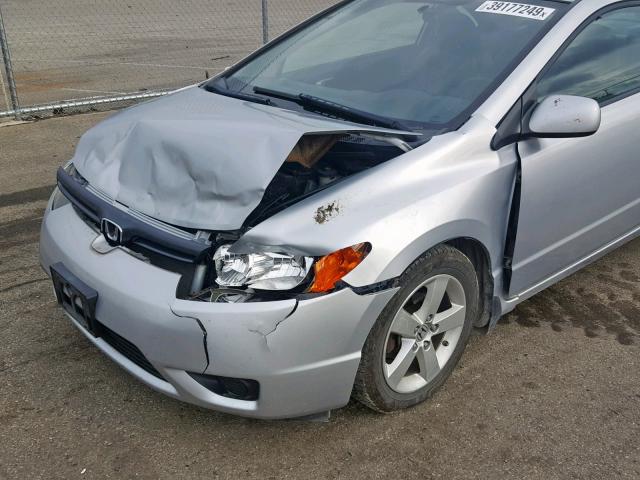 2HGFG12958H563674 - 2008 HONDA CIVIC EXL SILVER photo 9