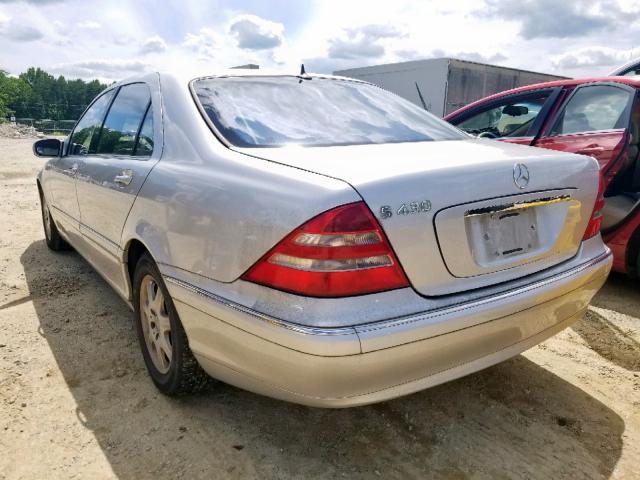 WDBNG70J82A292222 - 2002 MERCEDES-BENZ S 430 SILVER photo 3
