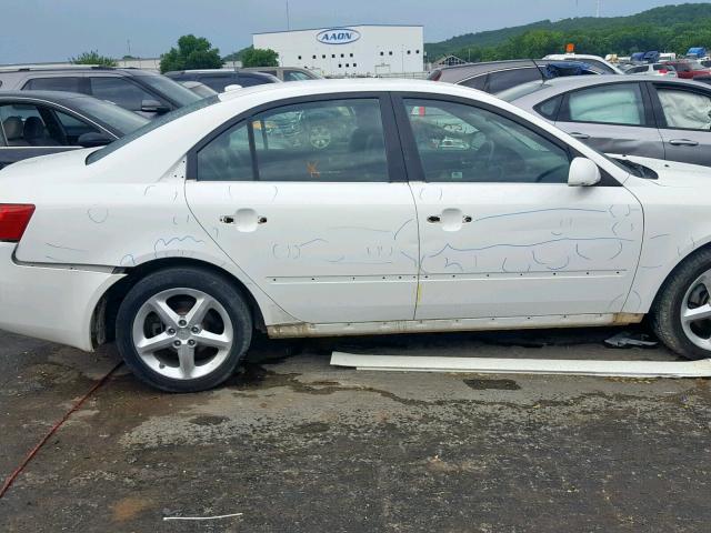 5NPEU46F37H253128 - 2007 HYUNDAI SONATA SE WHITE photo 9