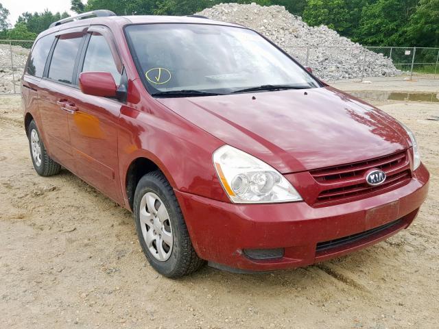 KNDMG4C37A6324717 - 2010 KIA SEDONA LX RED photo 1