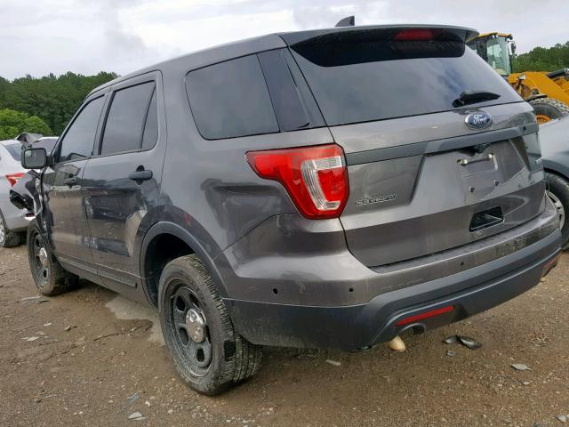 1FM5K8AT0HGB55900 - 2017 FORD EXPLORER P GRAY photo 3