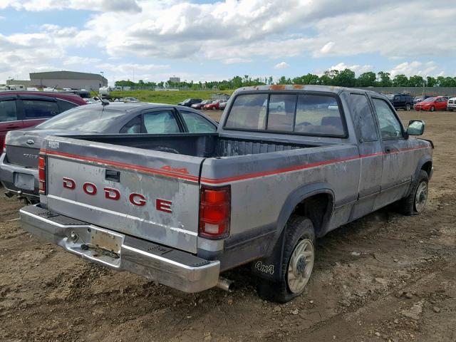 1B7GG23X3PS271731 - 1993 DODGE DAKOTA GRAY photo 4