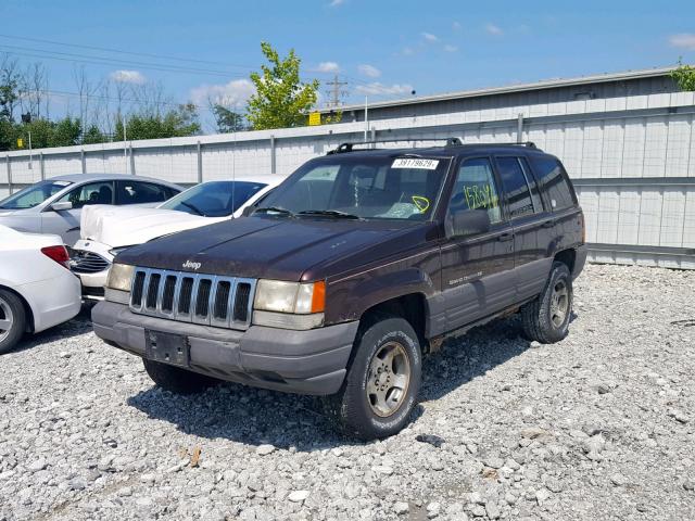 1J4GZ58S8VC603480 - 1997 JEEP GRAND CHER BURGUNDY photo 2