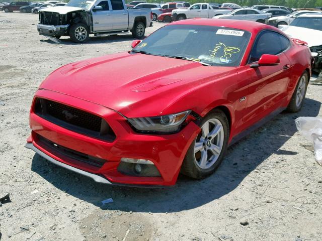 1FA6P8CF5F5303295 - 2015 FORD MUSTANG GT RED photo 2
