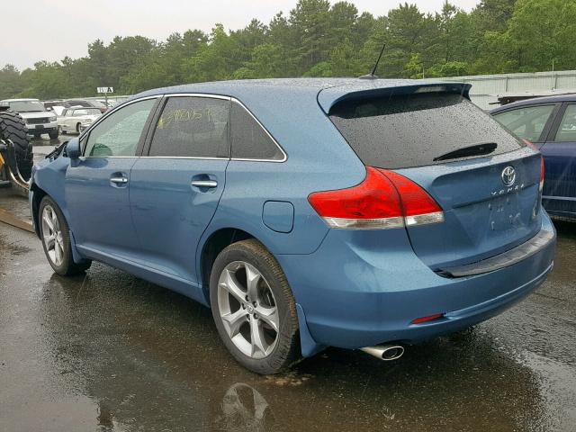 4T3ZK3BB9AU020830 - 2010 TOYOTA VENZA BLUE photo 3