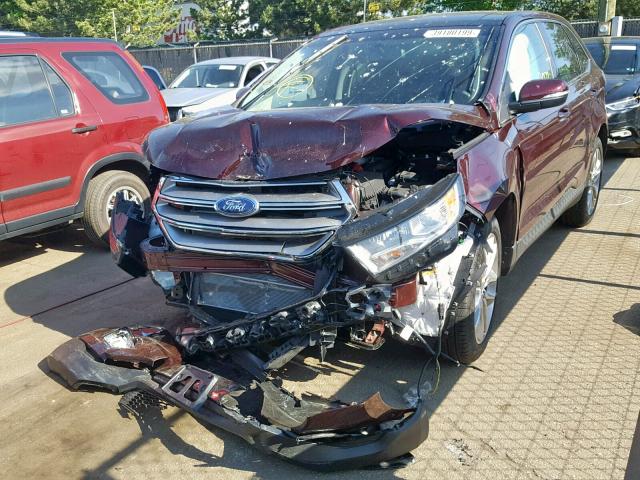 2FMPK4K81JBC44352 - 2018 FORD EDGE TITAN RED photo 2