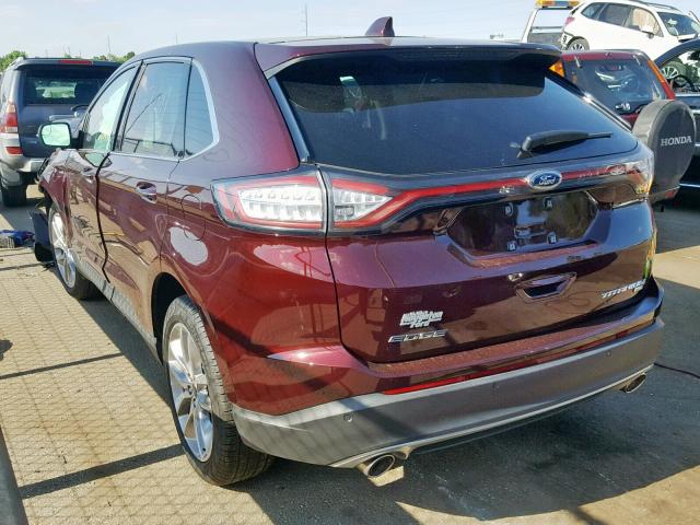 2FMPK4K81JBC44352 - 2018 FORD EDGE TITAN RED photo 3