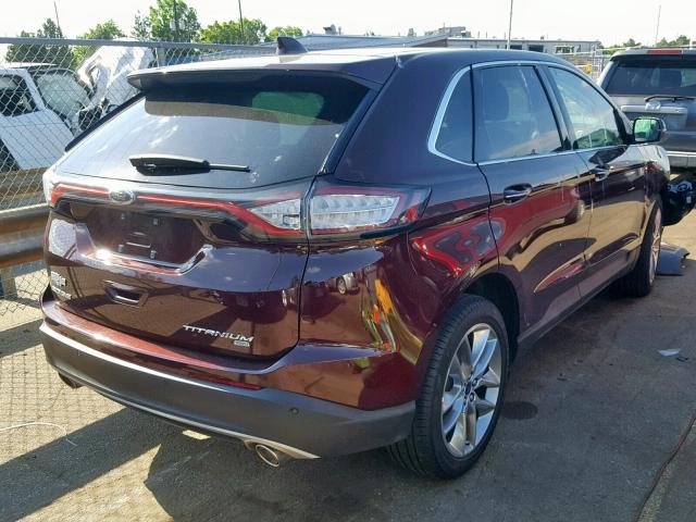 2FMPK4K81JBC44352 - 2018 FORD EDGE TITAN RED photo 4