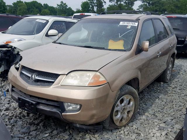 2HNYD18672H516287 - 2002 ACURA MDX TOURIN GOLD photo 2