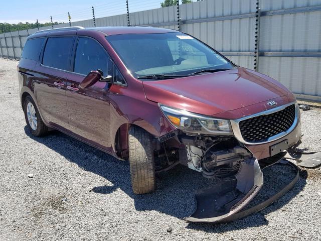 KNDMB5C17G6120057 - 2016 KIA SEDONA LX BURGUNDY photo 1