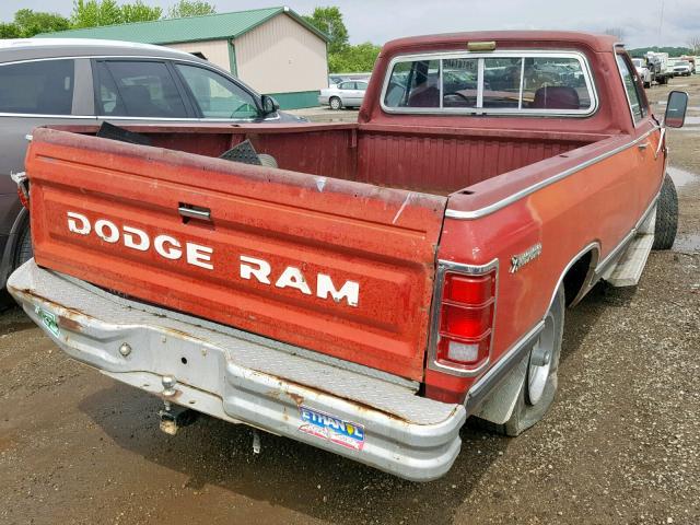 1B7GD14E8BS173061 - 1981 DODGE D-SERIES D RED photo 4