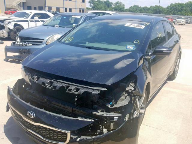 3KPFL4A85HE118948 - 2017 KIA FORTE EX BLACK photo 2