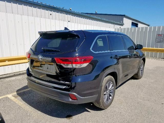 5TDJZRFH3JS897759 - 2018 TOYOTA HIGHLANDER BLUE photo 4