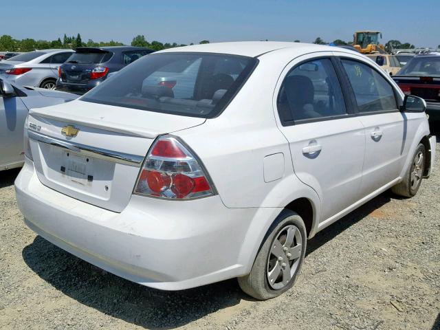 KL1TD5DE7BB187384 - 2011 CHEVROLET AVEO LS WHITE photo 4