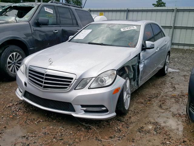 WDDHF5KB8DA707415 - 2013 MERCEDES-BENZ E 350 SILVER photo 2