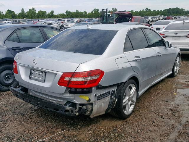 WDDHF5KB8DA707415 - 2013 MERCEDES-BENZ E 350 SILVER photo 4