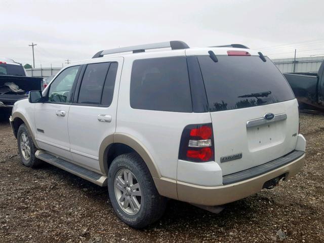 1FMEU74E97UB55332 - 2007 FORD EXPLORER E WHITE photo 3