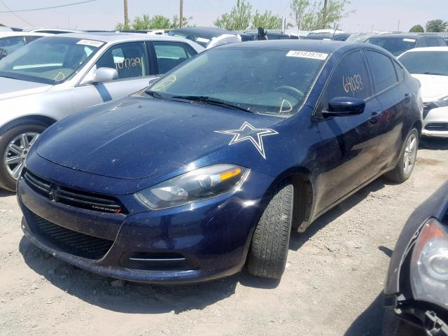 1C3CDFBB3FD279081 - 2015 DODGE DART SXT BLUE photo 2