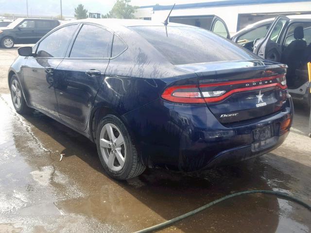 1C3CDFBB3FD279081 - 2015 DODGE DART SXT BLUE photo 3