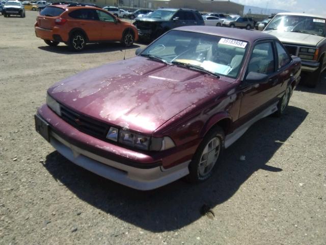 1G1JF11W4K7223785 - 1989 CHEVROLET CAVALIER Z MAROON photo 2