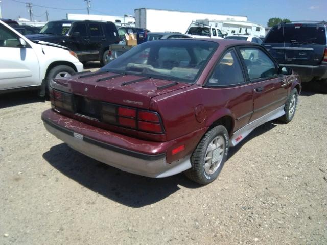 1G1JF11W4K7223785 - 1989 CHEVROLET CAVALIER Z MAROON photo 4