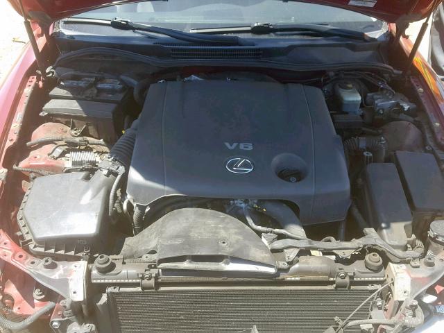 JTHBK262485058472 - 2008 LEXUS IS 250 RED photo 7