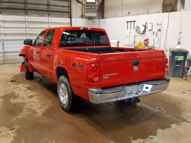 1D7HW48K76S535974 - 2006 DODGE DAKOTA QUA RED photo 3