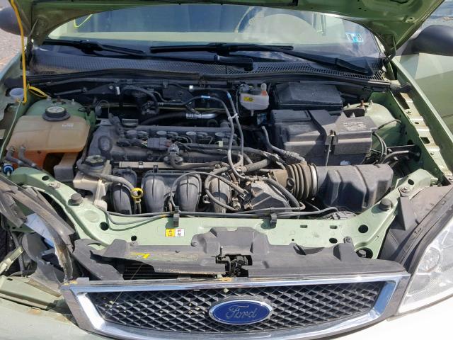 1FAHP34N97W362802 - 2007 FORD FOCUS ZX4 GREEN photo 7