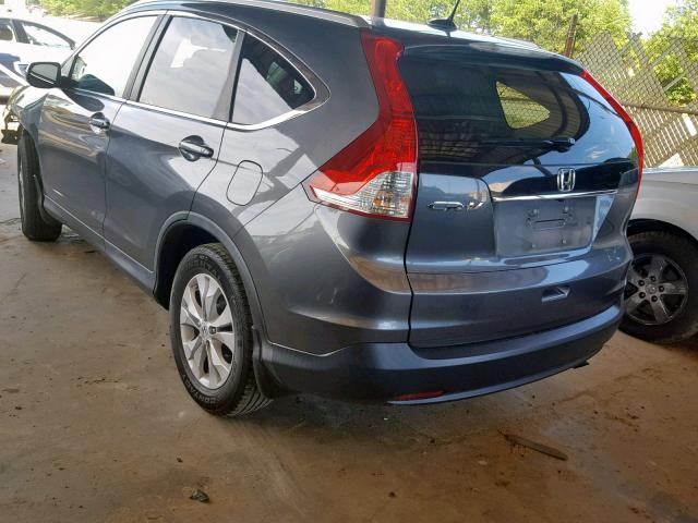 2HKRM3H77DH511194 - 2013 HONDA CR-V EXL SILVER photo 3