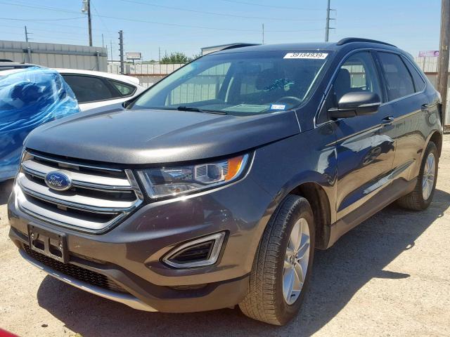 2FMPK4J87HBC69395 - 2017 FORD EDGE SEL GRAY photo 2