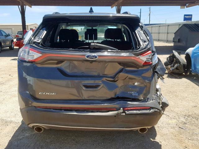 2FMPK4J87HBC69395 - 2017 FORD EDGE SEL GRAY photo 9