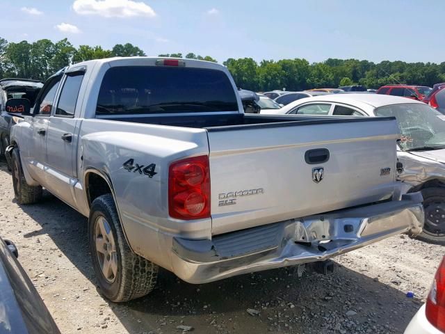 1D7HW48N55S363694 - 2005 DODGE DAKOTA QUA GRAY photo 3