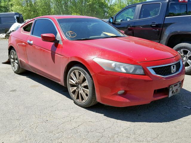 1HGCS21838A013002 - 2008 HONDA ACCORD EXL RED photo 1