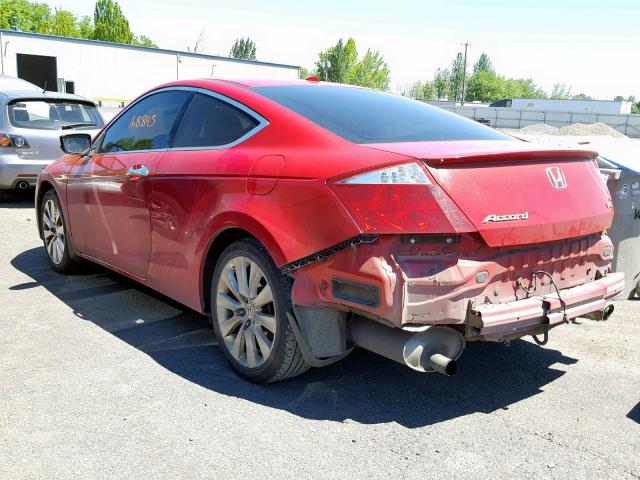 1HGCS21838A013002 - 2008 HONDA ACCORD EXL RED photo 3