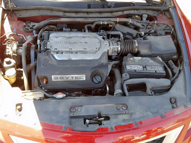 1HGCS21838A013002 - 2008 HONDA ACCORD EXL RED photo 7