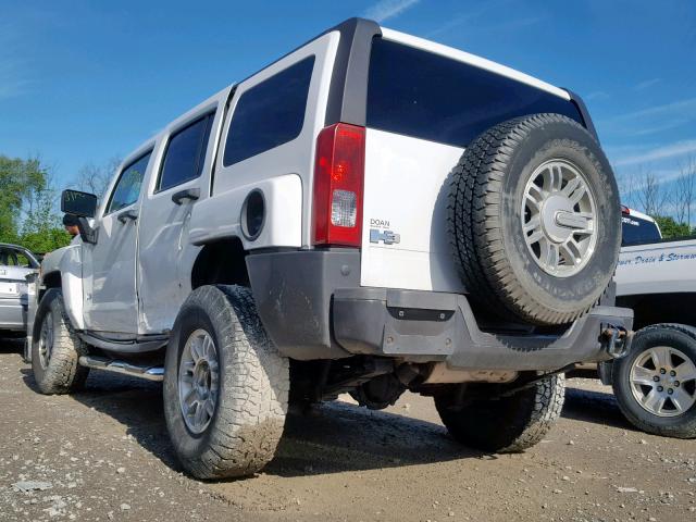 5GTDN13E878184916 - 2007 HUMMER H3 WHITE photo 3