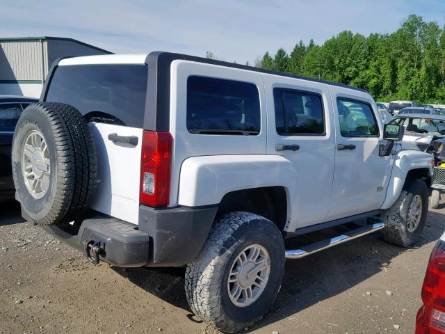 5GTDN13E878184916 - 2007 HUMMER H3 WHITE photo 4