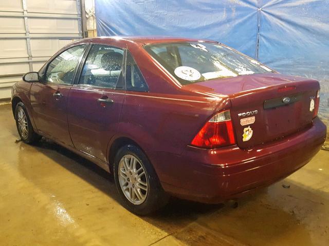 1FAFP34N96W234226 - 2006 FORD FOCUS ZX4 MAROON photo 3