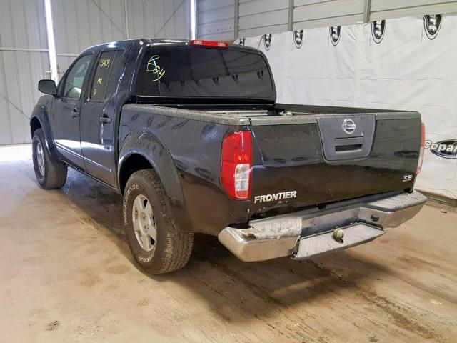 1N6AD07W75C422921 - 2005 NISSAN FRONTIER C BLACK photo 3